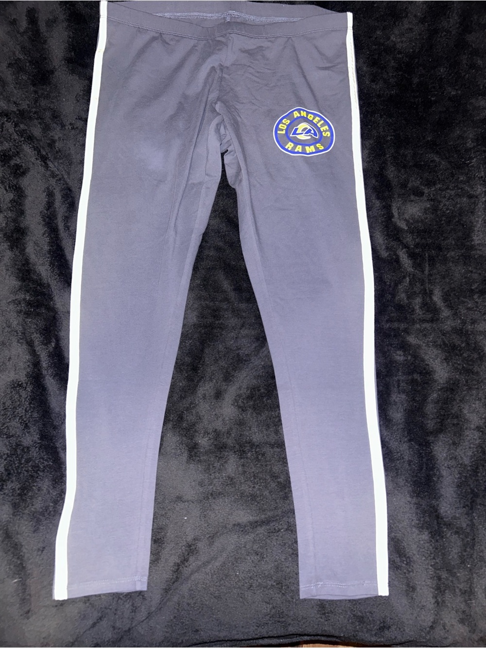 NFL Los Angeles Rams Navy Leggings with White Side Stripes